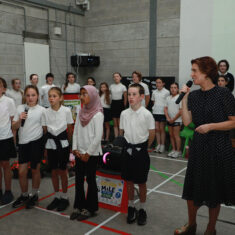 MinisterHildegardeNaughtonvisittoScoilChuimín&CaitríonaOughterard25.06.2026_77 Oughterard Schoolchildren Bring Local Heritage to Life Through New Trail and Podcast Project