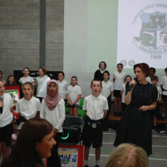 MinisterHildegardeNaughtonvisittoScoilChuimín&CaitríonaOughterard25.06.2026_81 Oughterard Schoolchildren Bring Local Heritage to Life Through New Trail and Podcast Project