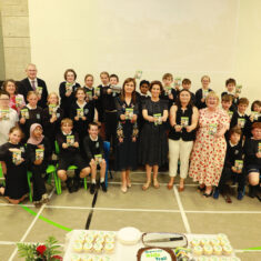 MinisterHildegardeNaughtonvisittoScoilChuimín&CaitríonaOughterard25.06.2026_90 Oughterard Schoolchildren Bring Local Heritage to Life Through New Trail and Podcast Project