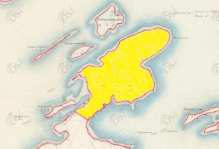 Townland of Ard highlighted in yellow