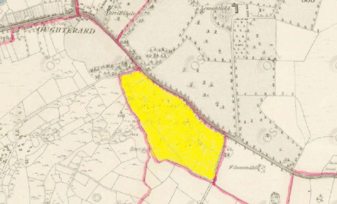 Townland of Ardvarna highlighted in yellow
