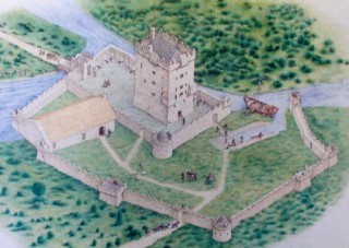 Diagram of Aughnanure Castle c. 1500s