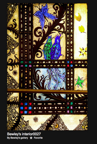 Harry Clarke stained glass, Bewley's, Dublin