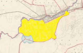 Townland of Canrawer West highlighted in yellow