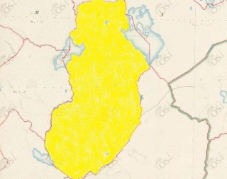 Townland of Cloughermore highlighted in yellow
