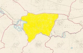 Townland of Glengowla West highlighted in yellow