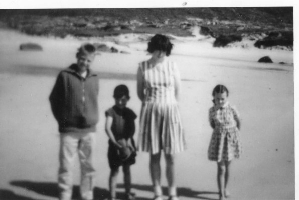 The Cleggett family with Jim Critchley. L-R: Jim Critchley, Leo, Alice & Jacqueline Cleggett.