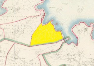 Townland of Knockbaun highlighted in yellow