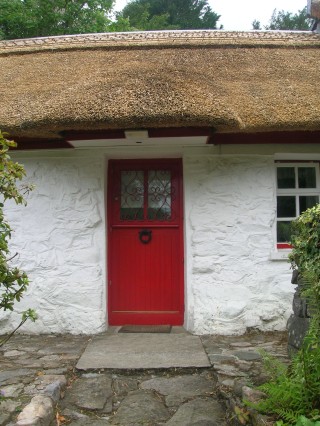 Fronf door of the Mayfly Cottage