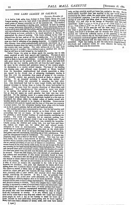 Land League Meeting, Rosscahill Nov. 1880. CLICK to View