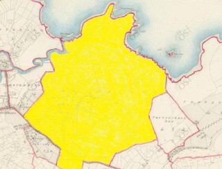 Townland of Lemonfield highlighted in yellow