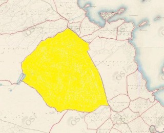 Townland of Newvillage highlighted in yellow