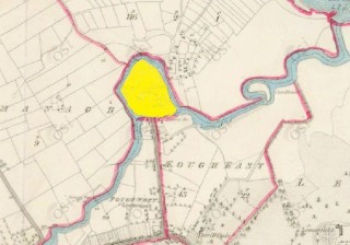 Townland of Ordnance Ground highlighted in yellow
