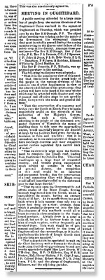 Oughterard Meeting. Freeman's Journal - November 15. 1897
