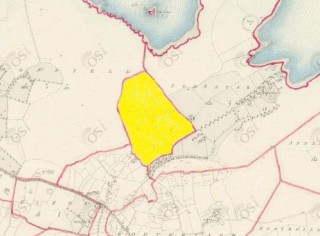 Townland of Portacarronbeg highlighted in yellow