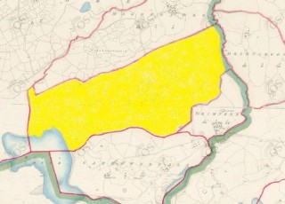 Townland of Raha highlighted in yellow