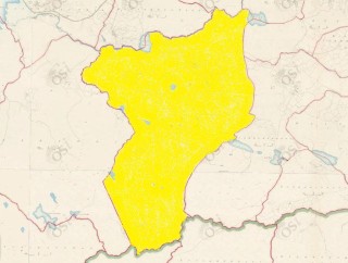 Townland of Rusheeny highlighted in yellow