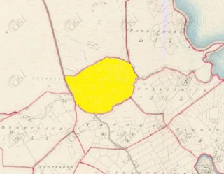 Townland of Tullyvealnaslee highlighted in yellow